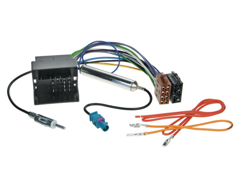 Radio Aansluitkabel DIN Div. modellen Audi- Seat- Skoda- VW - Maserati incl. Antenne Phantom power