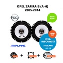 Budget speakers voor Opel Zafira (B) (02/08 - 12/14) - Voordeuren