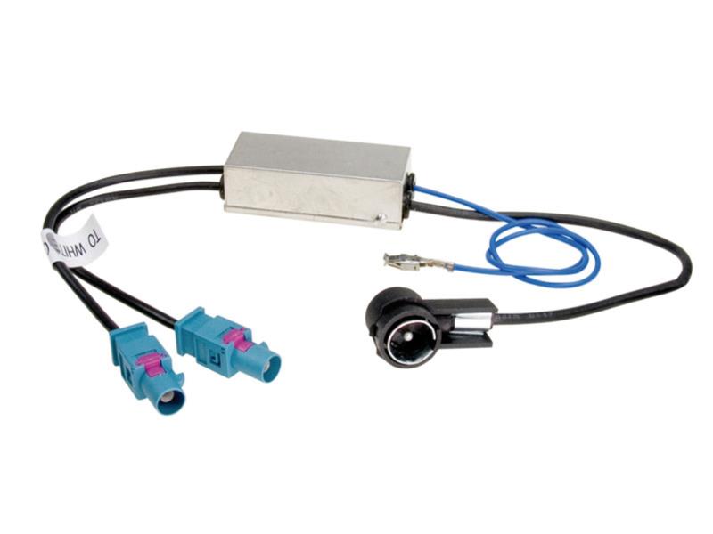 Antenne Adapter-Diversity ISO/ 2xFAKRA Phantom power Audi- Maserati -Scania -Seat -Volkswagen -Skoda