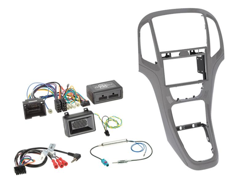 2-DIN Radio adapter kit Opel Astra 2009-2016 Titanium Grijs