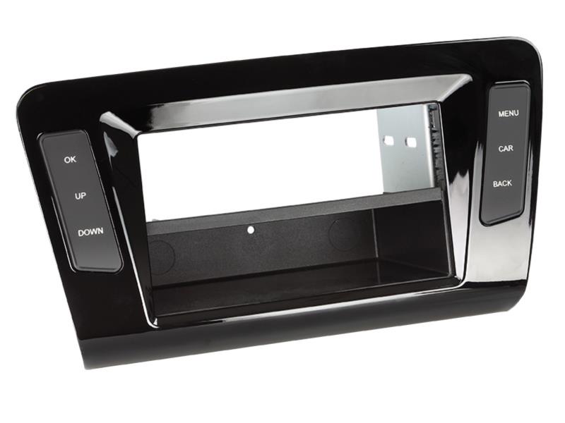 2-DIN Paneel met pocket Skoda Octavia 2013-2018 Kleur: Piano Zwart