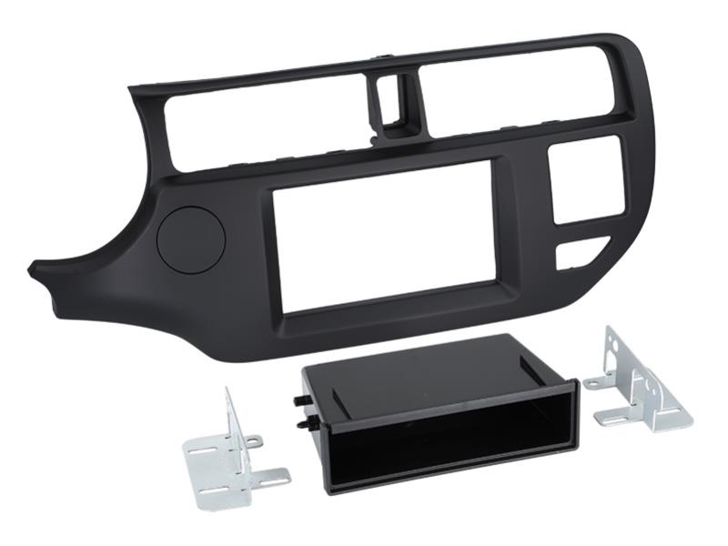 2-DIN Paneel met pocket Kia Rio 2011-2015 Kleur: Zwart