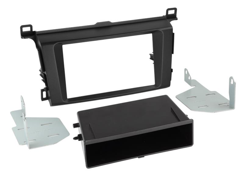 2-DIN Paneel met bakje Toyota RAV4 2013-2018 Kleur: Zwart