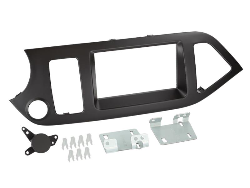 2-DIN Paneel Kia Picanto 2011-2018 Kleur: Zwart