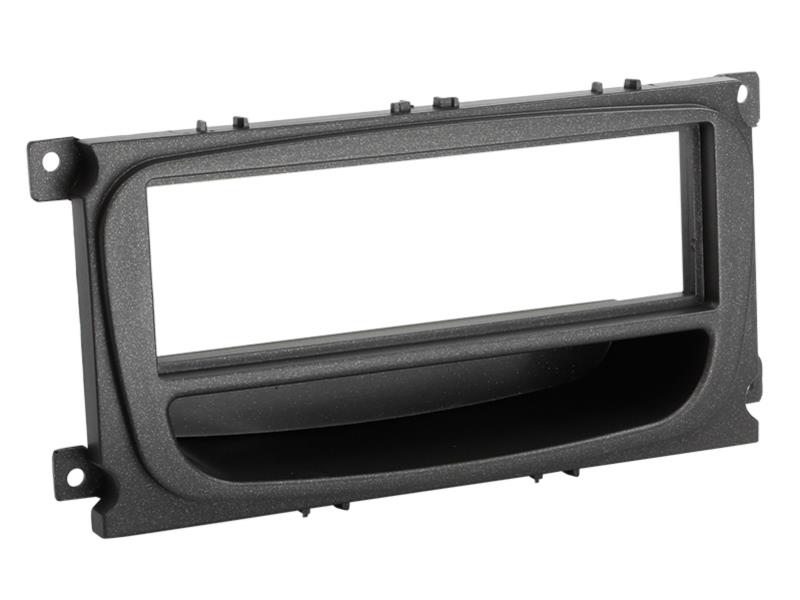 1-DIN Paneel met aflegbakje. Ford Mondeo /Focus / S-Max/ Galaxy Kleur: Zwart