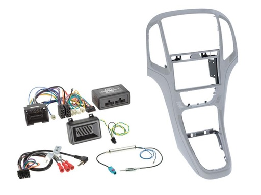[621230-23-3] 2-DIN Radio adapter kit Opel Astra 2009-2016 Kleur: Platin Zilver