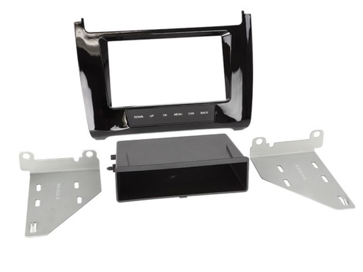 [281320-34-2] 2-DIN Paneel met pocket Volkswagen Polo V (Typ 6C) 2014-2019 Kleur: Piano Zwart