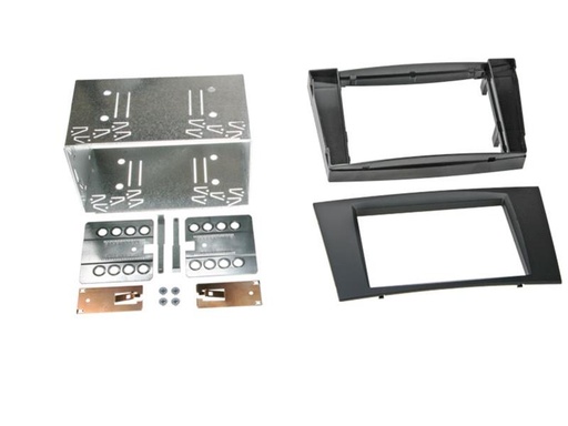 [381190-28] 2-DIN Paneel Mercedes Benz E-klasse/ CLS - Kleur: Zwart