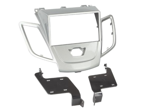 [381114-20-2] 2-DIN Paneel Ford Fiesta zonder Multifunctioneel display 2008-2013 Kleur: Zilver