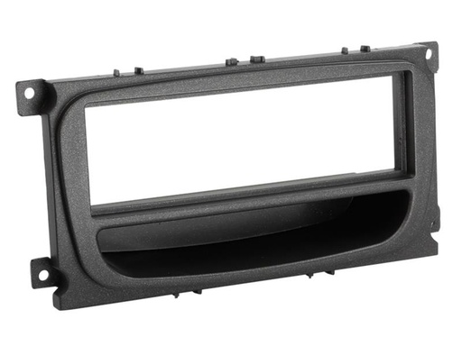 [281114-36] 1-DIN Paneel met aflegbakje. Ford Mondeo /Focus / S-Max/ Galaxy Kleur: Zwart